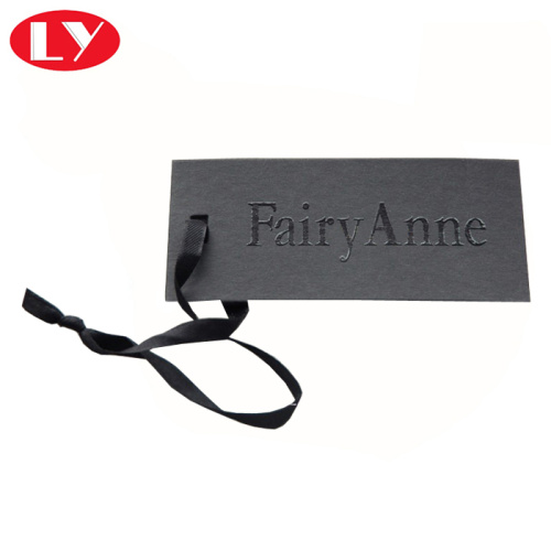 Black color gargments hangtag paper tag