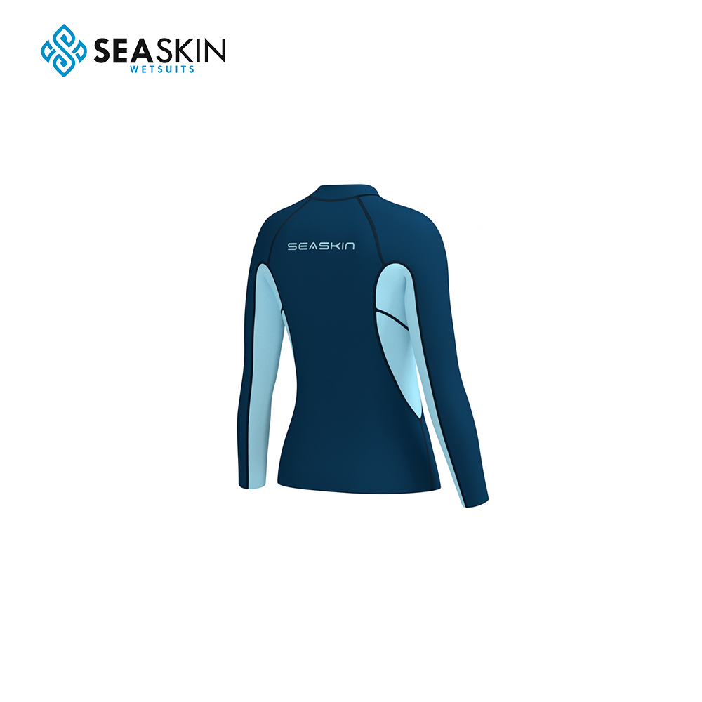 BEASKKE WOMENS FLATLOCK 2 mm Top Wetsuit Surfing Top