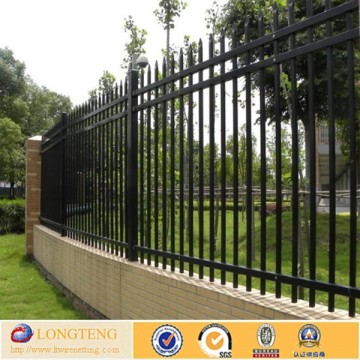 cheap metal black vinyl steel picket fence