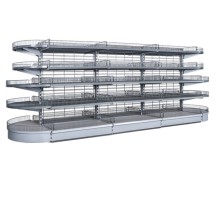 S Shape Double-Sided Gondola Wire Shelving for Supermarkets