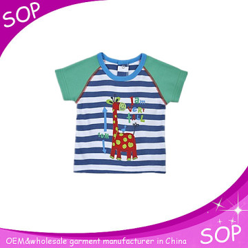 Baby boutique garments pattern design boy tshirts cotton kids t-shirt