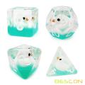 Bescon Swimming WhiteDuck RPG Dice Set of 7, Novelty White Duck Polyhedral Game Dice set