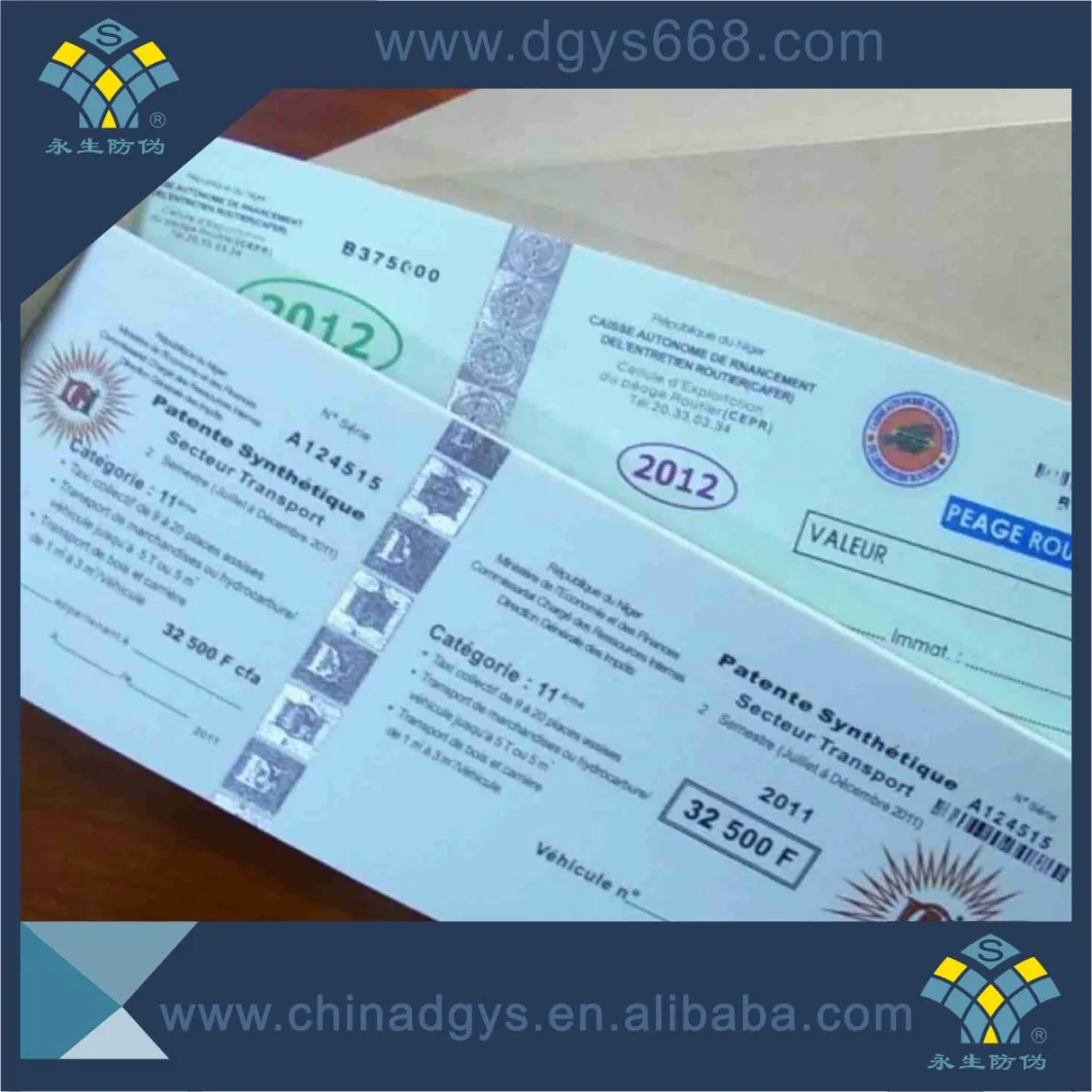 Factory Supply Hot Stamping Embossed Hologram Voucher