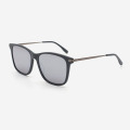 Square Acetate And Metal Combined Unisex Sunglasses 23A8115