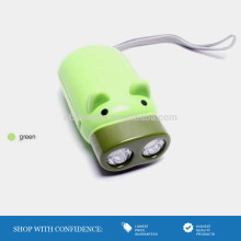 advertising gifts dynamo torch 3led flashlight light green