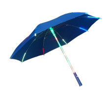 Straight umbrella LED umbrella with flash light