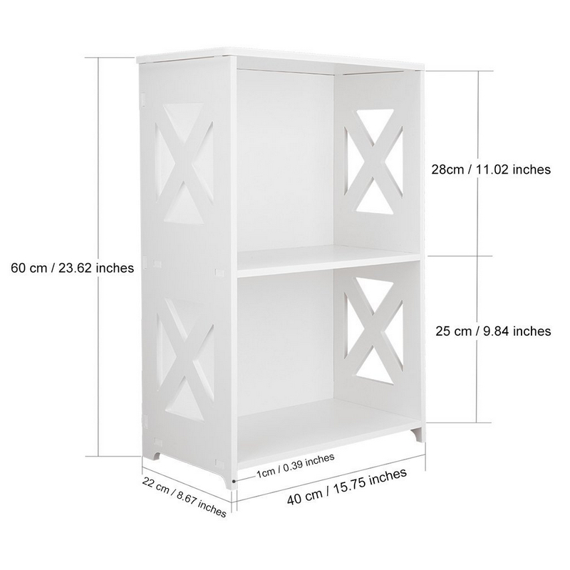  White bookcase wooden storage book shelf 