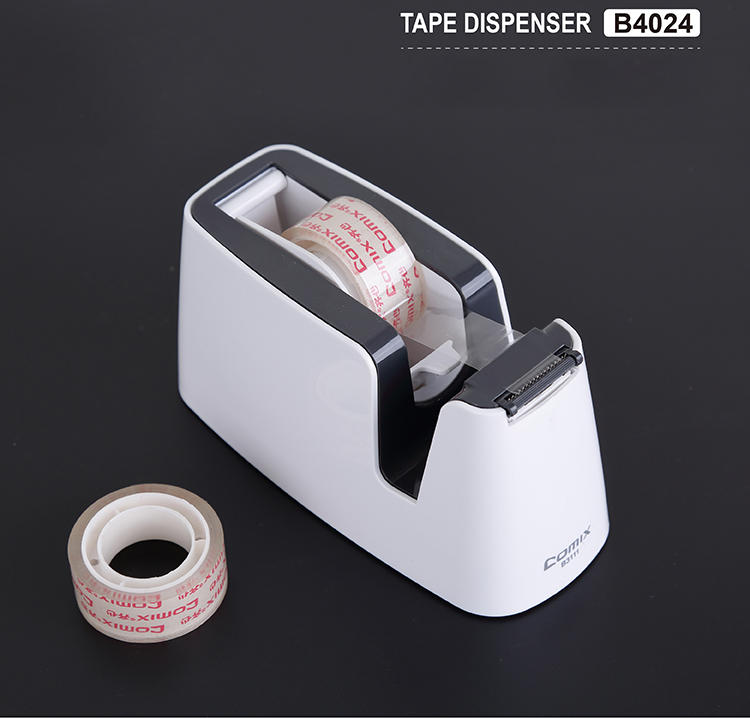 Comix office desk stainless steel blade non-slip base small tape dispenser