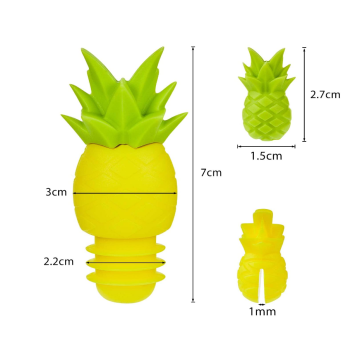 Frutti di bottiglia di vino in silicone di ananas divertente