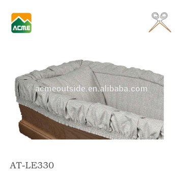 good quality red coffin lining factory coffin decoration