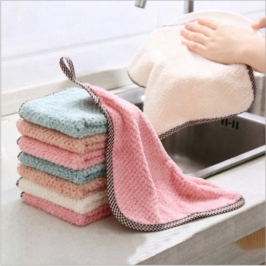 Fleece Cleaning Hand Dish Towels For Kitchen