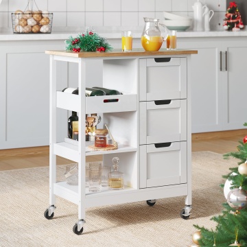 High-Quality Wholesale Modern Wooden Kitchen Furniture: Including Kitchen Island Tables and Storage Kitchen Carts for Sale