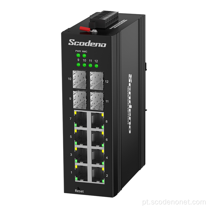 12 portas 2.5g Gerenciado POE Industrial Ethernet Switch