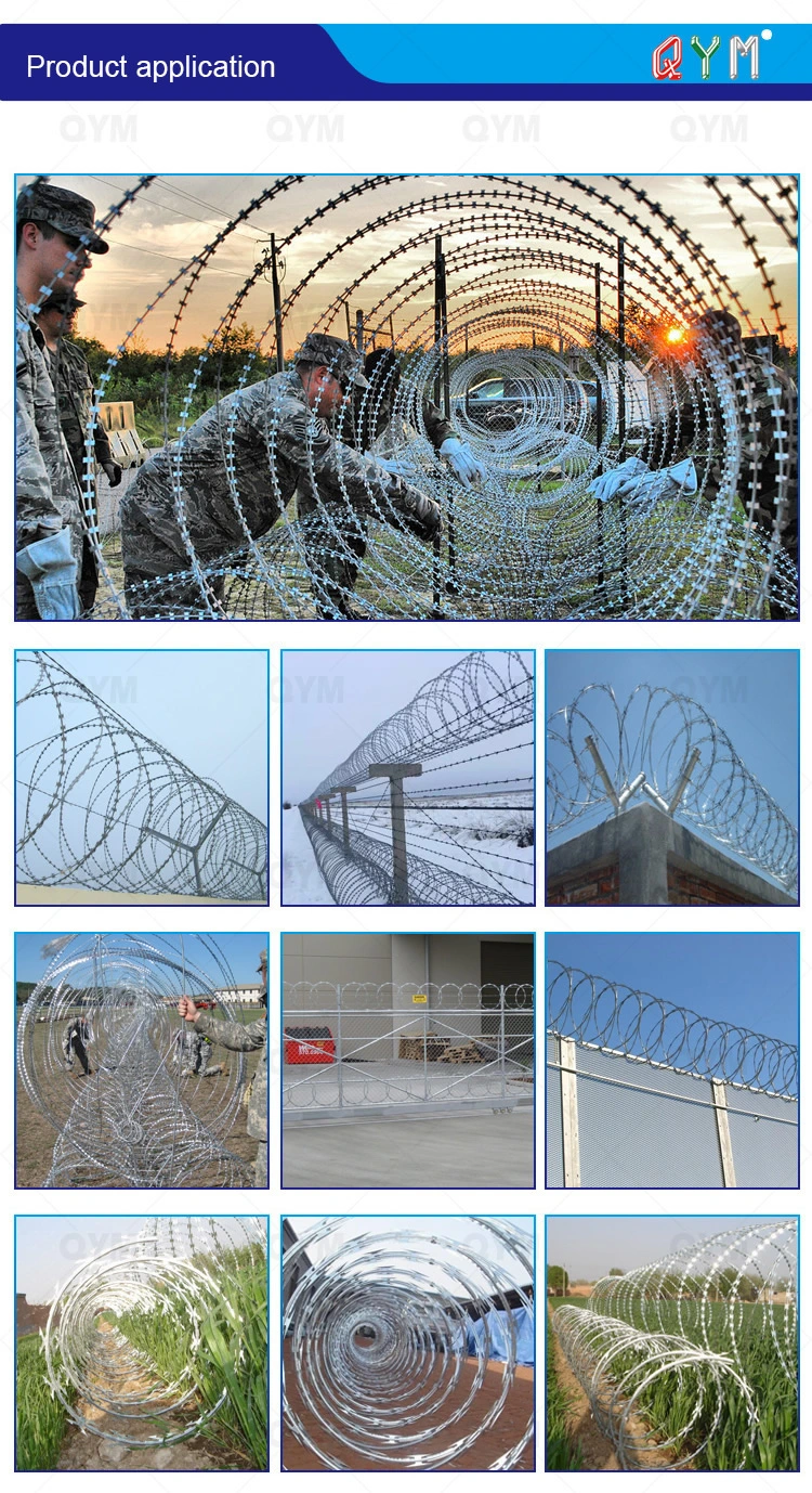 Cbt 65 Welded Galvanized Concertina Razor Wire Fencing