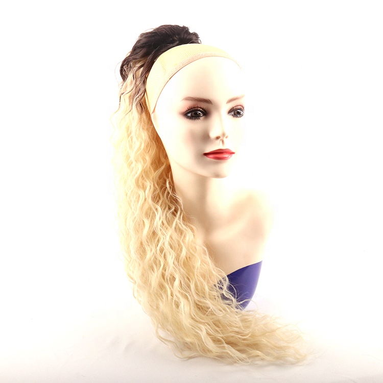 wholesale 30inch long synthetic hair drawstring ponytail for black women ombre color julianna hair pony tail