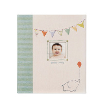 Custom Printed Linen Fabric Cover Baby First Year Memory Book