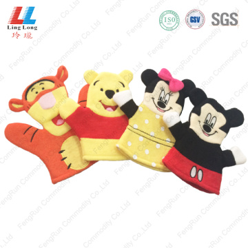 Disney set animal smooth bath gloves