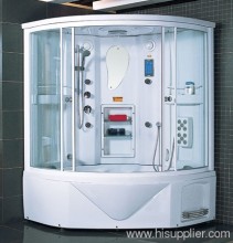 Front 5mm Clear Tempered Glass White Steam Shower Cabin?