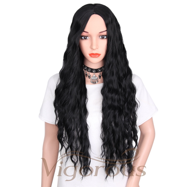 Fashion Colorful Cheap Price Customized Long Curly Good Quality Heat Resistant Fiber For Black Women Wholesale Synthetic Wigs