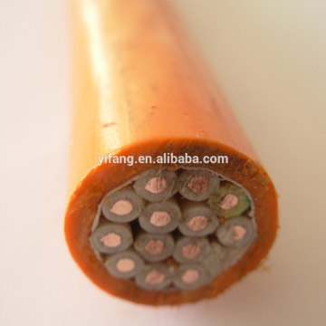Multi-core rubber sheath control cable