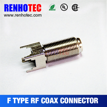 Straight PCB Mount female RF Connector F Terminal Connector