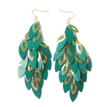 Leaf Drop/Two Tone Earrings, Fashionable