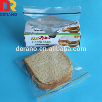 plastic moisture proof ziplock bag packing bread