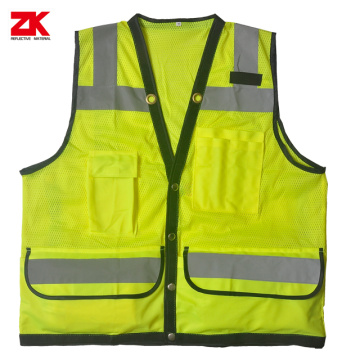 Shot sleeve warning vest with multi pocket