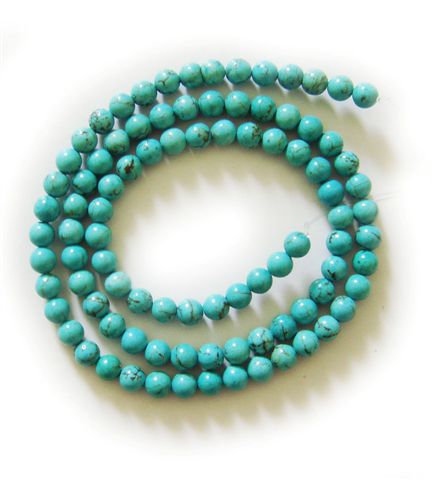 Perles rondes Turquoise 5MM