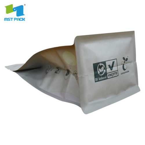 Bolsas de té de papel de aluminio de fondo plano para té suelto