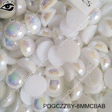 Flat back Pearl Dome 8MM pearl AB studs for Dress Decoration DIY Accessories