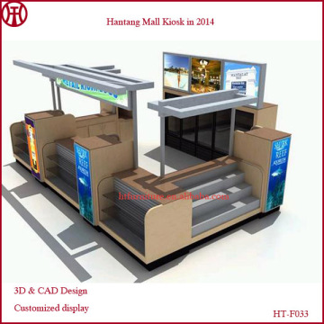 attractive mall wooden bread display shelf design