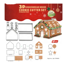 Gingerbread House Cookie Cutters Set - Baking and Fondant Tool