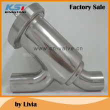 Y type pipeline filter sanitary welded strainer