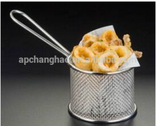 French black tall round wire basket with handles from changhao factory