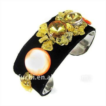 Fashion crystal charm bangle open bangle