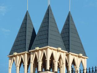 green Roman stone coated metal roof tile For Building mater