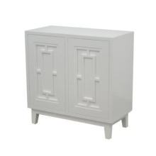 Latest Design Home Furniture Hamptons Style Wood 2 Doors Storage Cabinet in White Stain