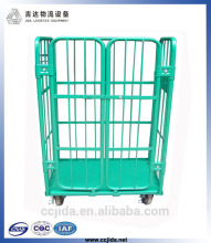 Collapsible wheeled laundry industrial trolley