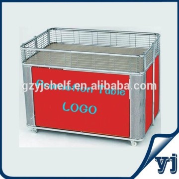 Wholesale promotional products display table/customized LOGO promotional tables/promotional marketing products display desk