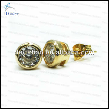 cz studs/earrings cz in brass