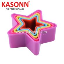 6pcs Star Plastic Cookie Cutters
