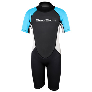 SEACHIK Child Full Suit Shorty Summer Diving Wetsuit