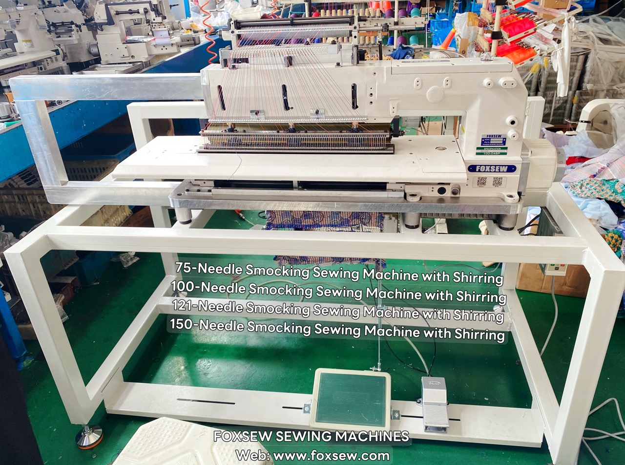 Mesin Jahit Smocking 100 Jarum dengan Shirring FOXSEW FX14100 -2 100-Needle Smocking Sewing Machine with Shirring FOXSEW FX14100 -2