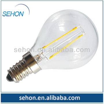 balls glass chandelier 2W G45 led e14 e27 filament bulb/COG G45 filament led bulb