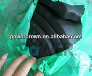 Fireproof black color flexible foam rubber insulation sheet