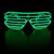 Green EL wire Shutter Shades Party EL wire sunglasses