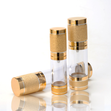 Luxury gold airless lotion pump bottle