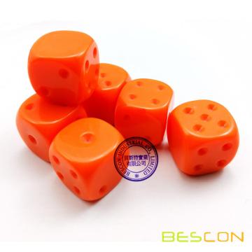 Leere unlackiert 16MM D6 Spielwürfel mit leere 6. Seite, 4 sortierte Farbpalette der 24pcs, rohe leer Cube