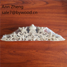 Carved Wood Rosette Flower Decorative Onlay